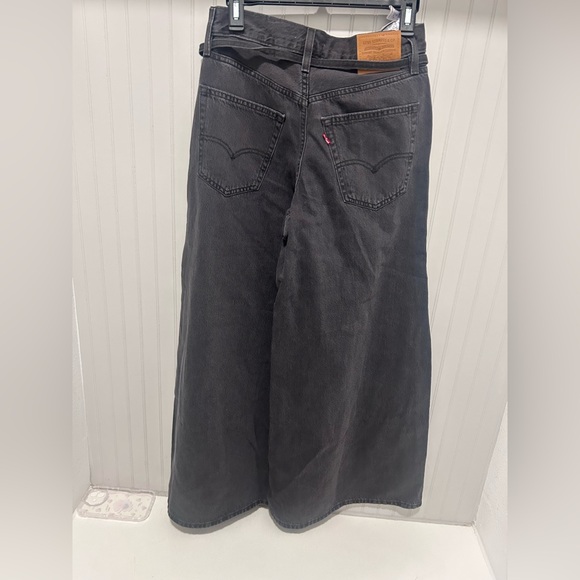 Levi's Charcoal  Super Wide-Leg Jeans - Picture 6 of 7